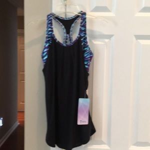 Girls ivviva tank with mesh overlay